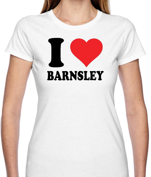 Ladies I Love "My Town" Short Sleeve T Shirt Personalise your own