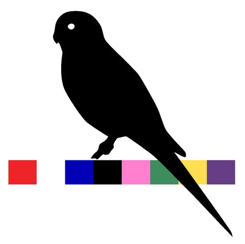 Budgie Silhouette Decal Vinyl Sticker