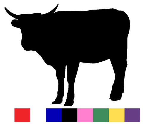 Bull Silhouette Decal Vinyl Sticker