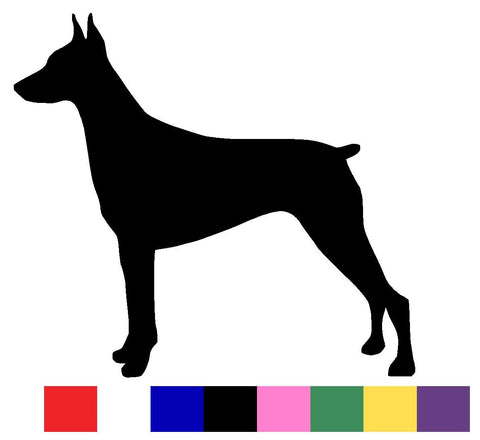 Doberman Silhouette Decal Vinyl Sticker