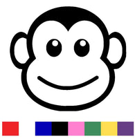 Monkey Face Decal Vinyl Sticker