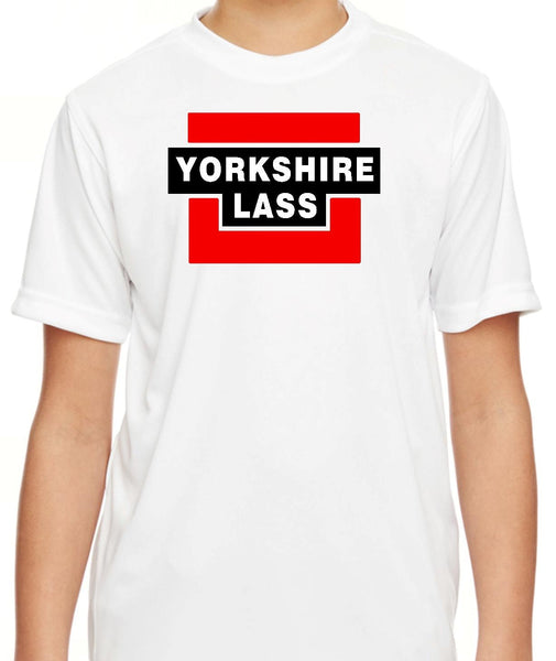 Girls Yorkshire Lass White Short Sleeve T Shirt
