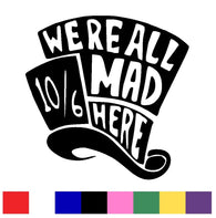 Mad Hatter Decal Vinyl Sticker