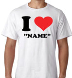 I Love "My Town" short sleeve T Shirt Personalise your own