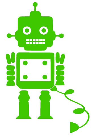 Robots Silhouette Decal Vinyl Sticker