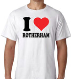 I Love "My Town" short sleeve T Shirt Personalise your own