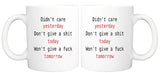 Don't Care - Mug