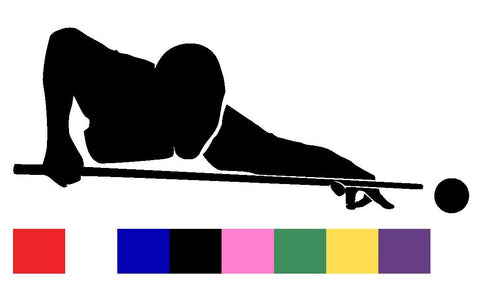 Snooker Silhouette Vinyl Decal Sticker
