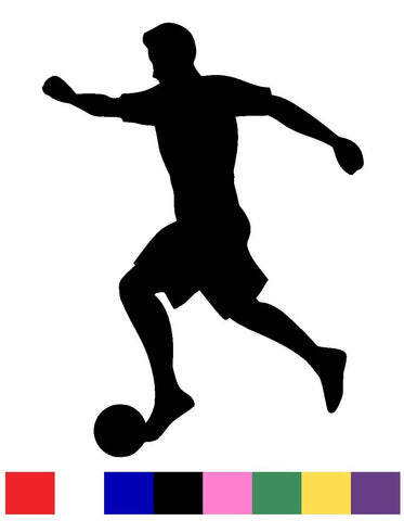 Male & Female Soccer Silhouette Vinyl Decal Sticker