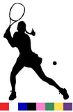 Male & Female Tennis Player Silhouette Vinyl Decal Sticker
