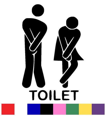 Toilet Restroom Decal Vinyl Sticker