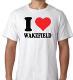 I Love "My Town" short sleeve T Shirt Personalise your own