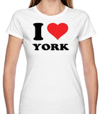Ladies I Love "My Town" Short Sleeve T Shirt Personalise your own