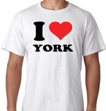 I Love "My Town" short sleeve T Shirt Personalise your own