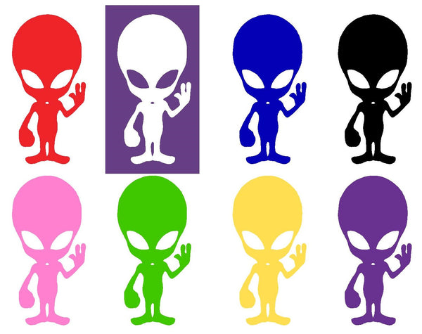 Alien Silhouette Decal Vinyl Sticker