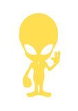 Alien Silhouette Decal Vinyl Sticker