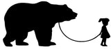Girl with Bear Silhouette Decal Vinyl Sticker