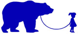 Girl with Bear Silhouette Decal Vinyl Sticker