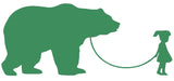 Girl with Bear Silhouette Decal Vinyl Sticker