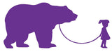 Girl with Bear Silhouette Decal Vinyl Sticker