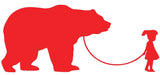 Girl with Bear Silhouette Decal Vinyl Sticker