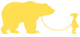 Girl with Bear Silhouette Decal Vinyl Sticker