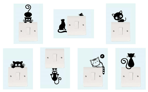 Cat Light Switch Collection Decal Sticker