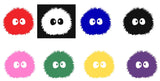 Fuzz Ball Silhouette Decal Vinyl Sticker