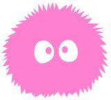 Fuzz Ball Silhouette Decal Vinyl Sticker