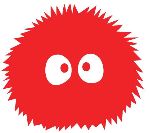 Fuzz Ball Silhouette Decal Vinyl Sticker