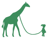 Girl with Giraffe Silhouette Decal Vinyl Sticker