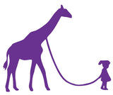 Girl with Giraffe Silhouette Decal Vinyl Sticker
