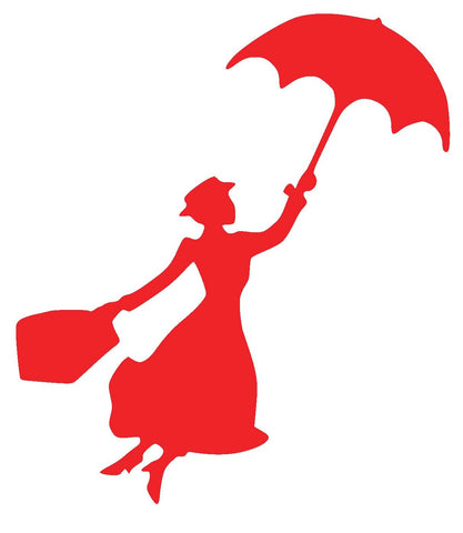 Mary Poppins Silhouette Decal Vinyl Sticker