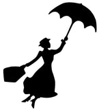 Mary Poppins Silhouette Decal Vinyl Sticker