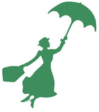 Mary Poppins Silhouette Decal Vinyl Sticker