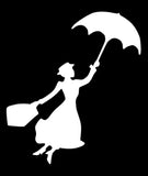 Mary Poppins Silhouette Decal Vinyl Sticker