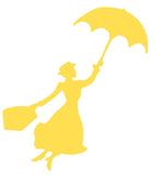 Mary Poppins Silhouette Decal Vinyl Sticker