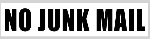No Leaflets No Junk Mail Sticker