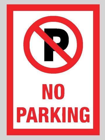 Warning No Parking Sticker