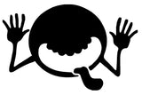 Monster Face Silhouette Decal Vinyl Sticker