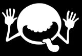 Monster Face Silhouette Decal Vinyl Sticker