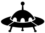 Spaceship Silhouette Decal Vinyl Sticker