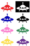 Spaceship Silhouette Decal Vinyl Sticker