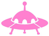 Spaceship Silhouette Decal Vinyl Sticker