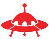 Spaceship Silhouette Decal Vinyl Sticker
