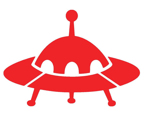 Spaceship Silhouette Decal Vinyl Sticker