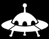 Spaceship Silhouette Decal Vinyl Sticker