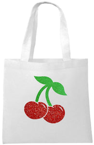 Glitter Cherries Tote Bag - Can Be Personalised