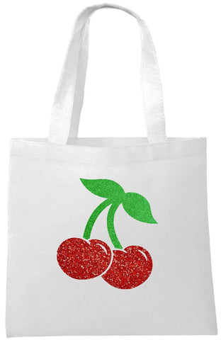 Glitter Cherries Tote Bag - Can Be Personalised