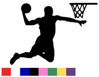 Basketball 2 Silhouette Vinyl Decal Sticker